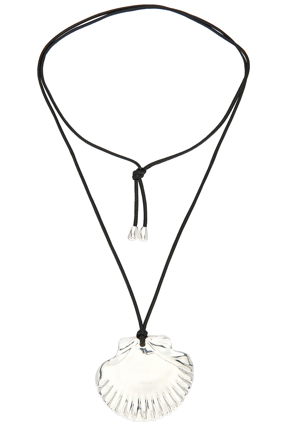 Venus Wrap Necklace in Metallic Silver