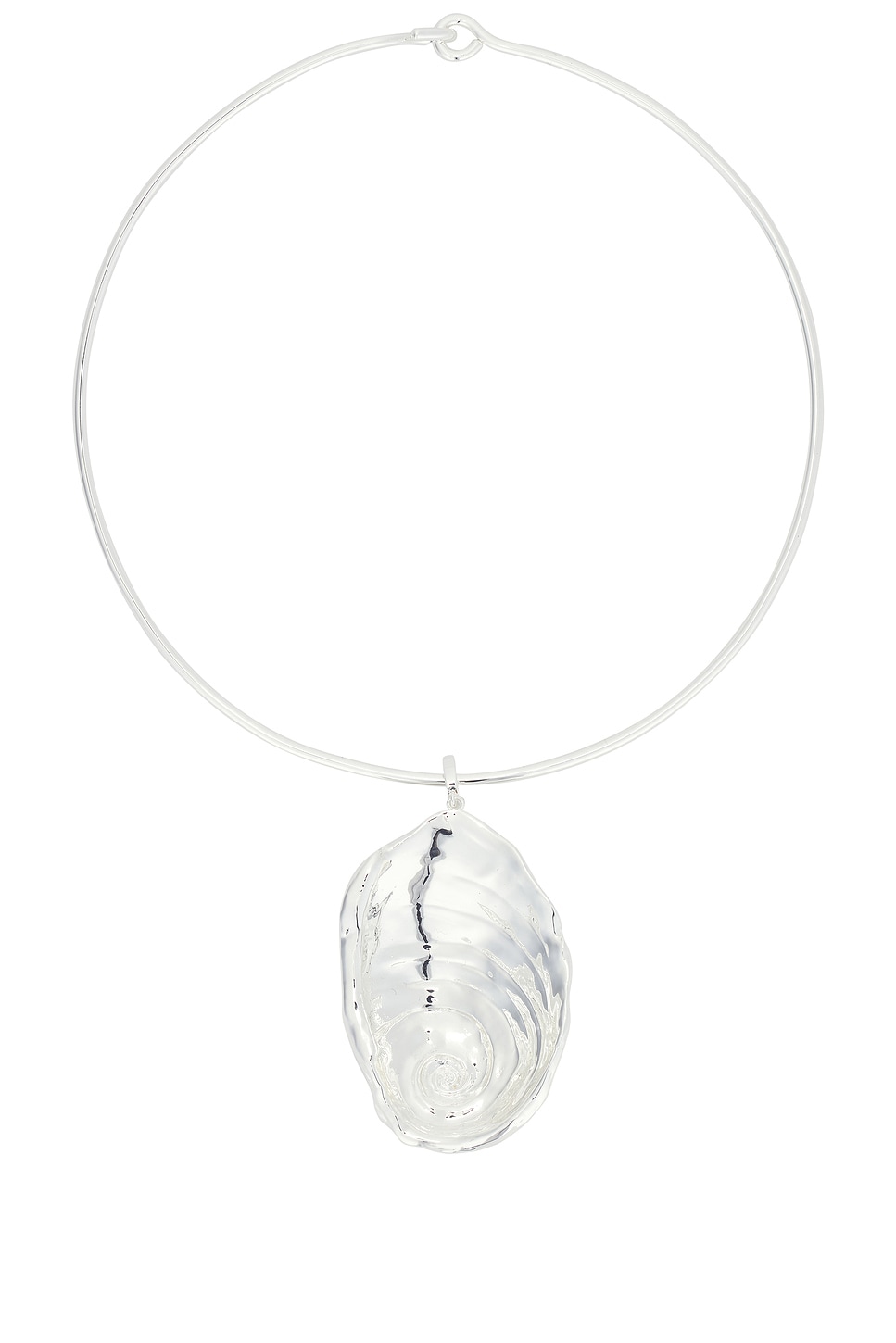 Fossil Necklace in Metallic Silver
