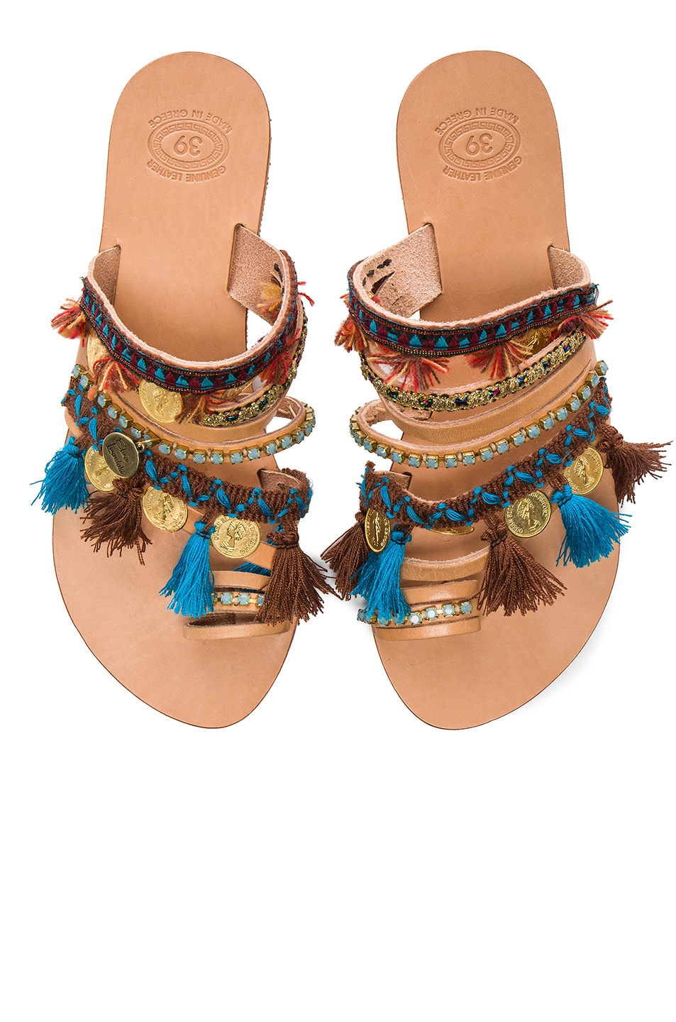 Image 1 of Elina Linardaki Leather Marrakech Sandals in Multi
