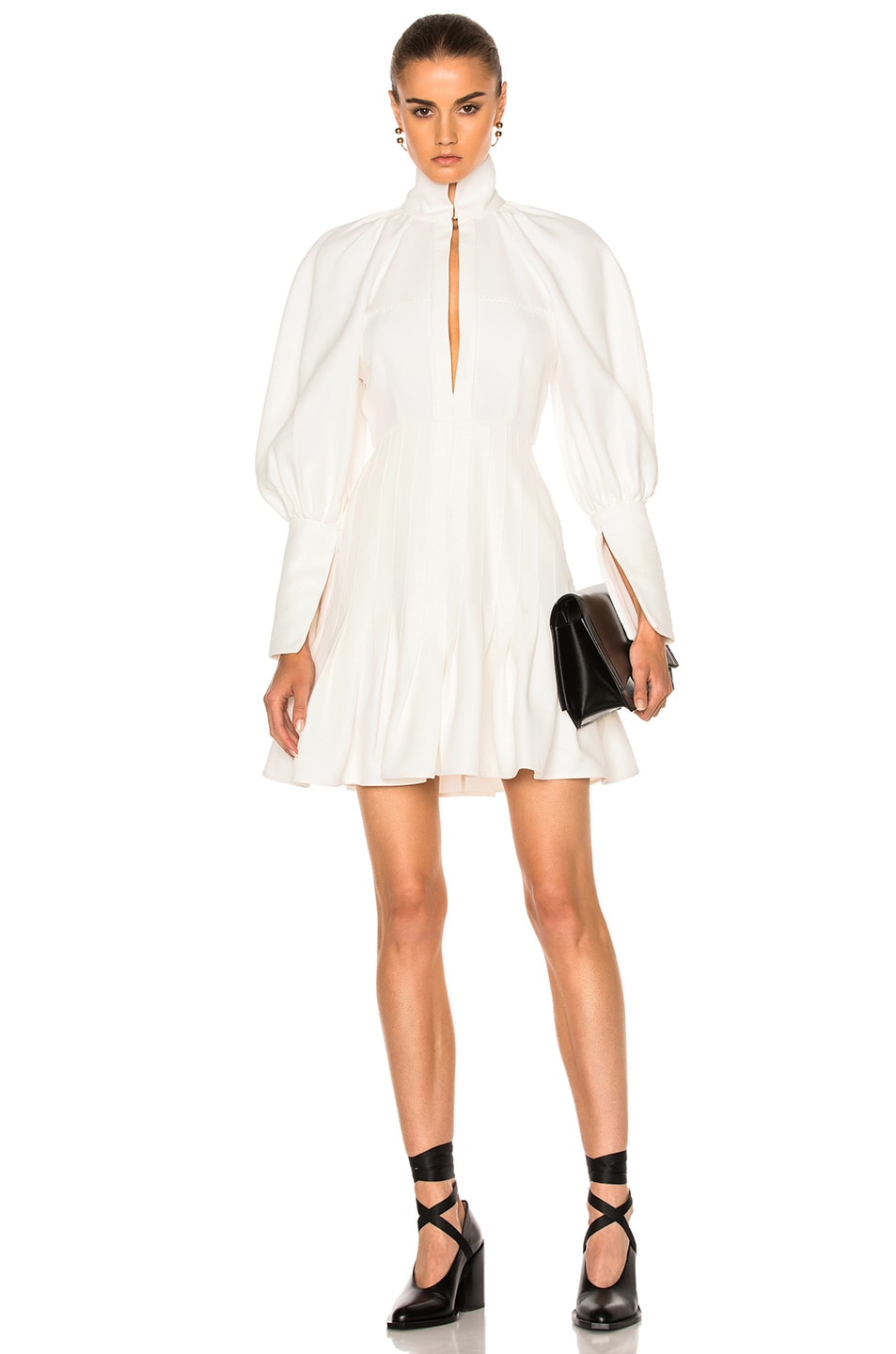 Image 1 of Ellery Butler Voluminous Sleeve Dress in Ivory