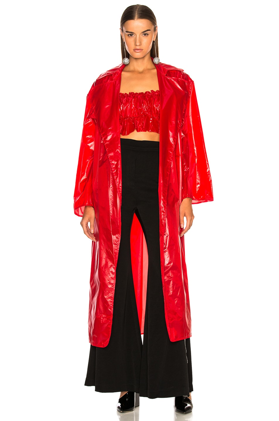 Image 1 of Ellery Le Strange Oversized Trench in Red