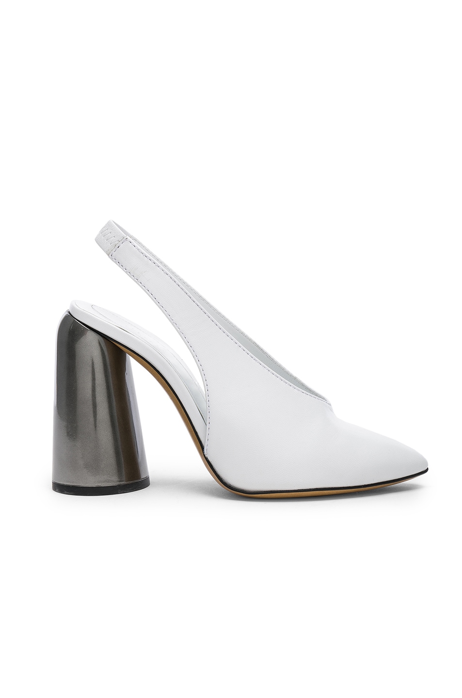 Image 1 of Ellery Leather Slingback Heels in White
