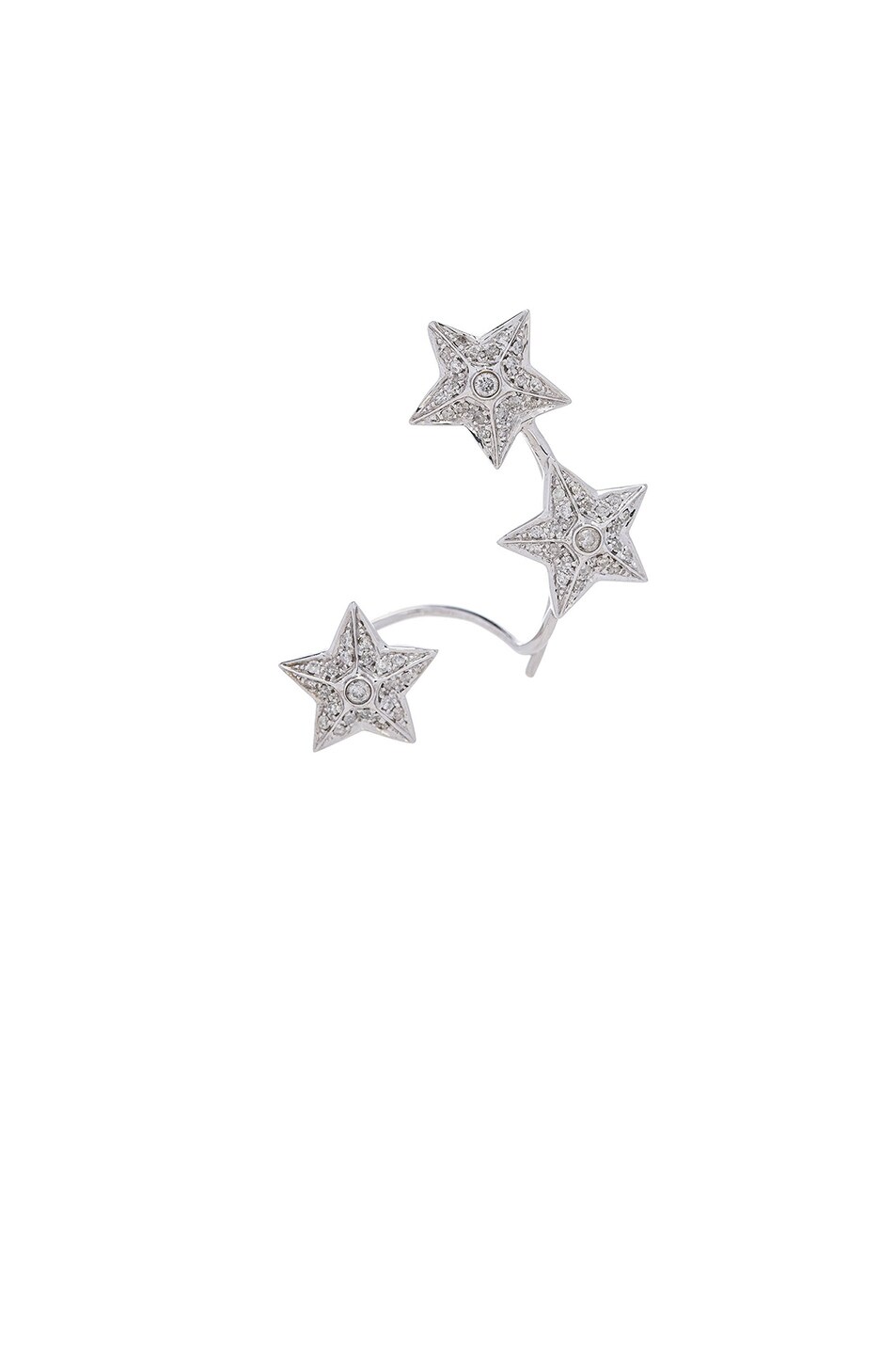 Image 1 of Elise Dray Whispers Stars Single Earring in White Gold & Grey Diamonds