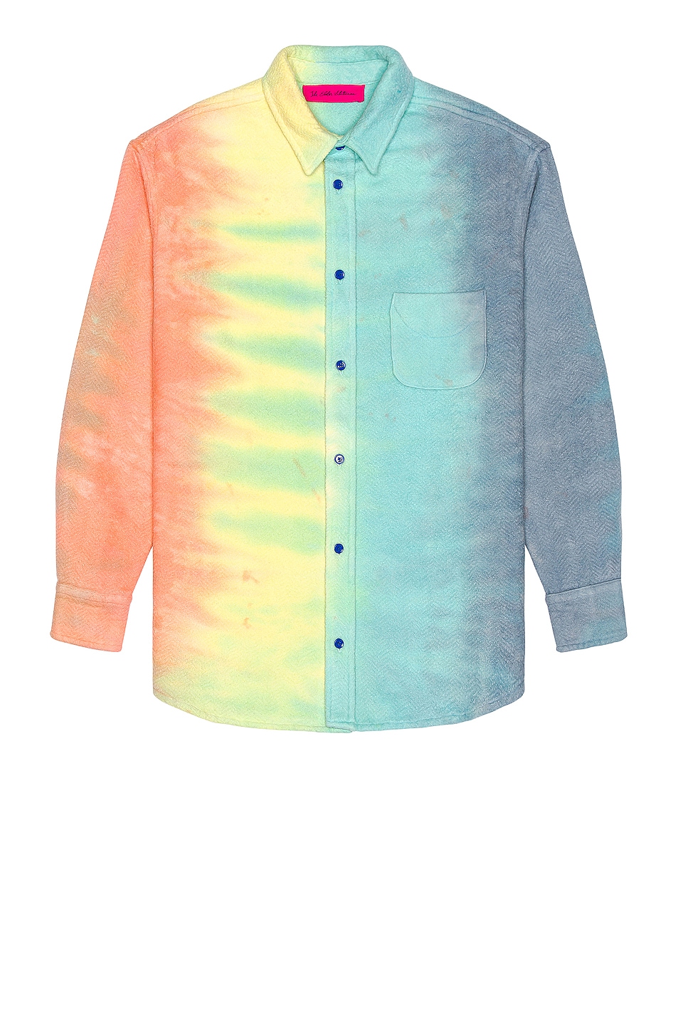 Image 1 of The Elder Statesman Prism Button Up Shirt in White & Prism