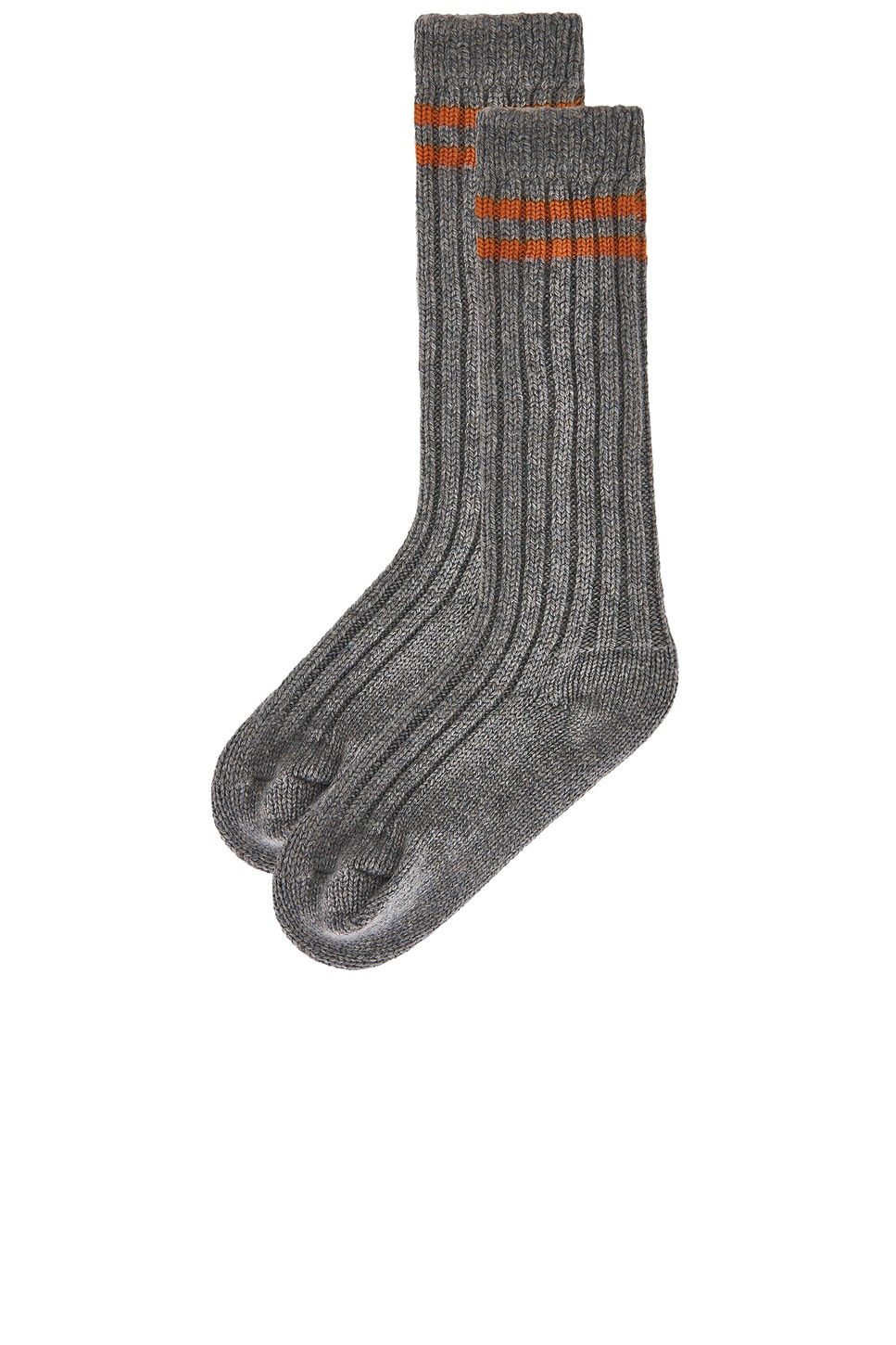 The Elder Statesman Yosemite Rib Tube Sock In Gray