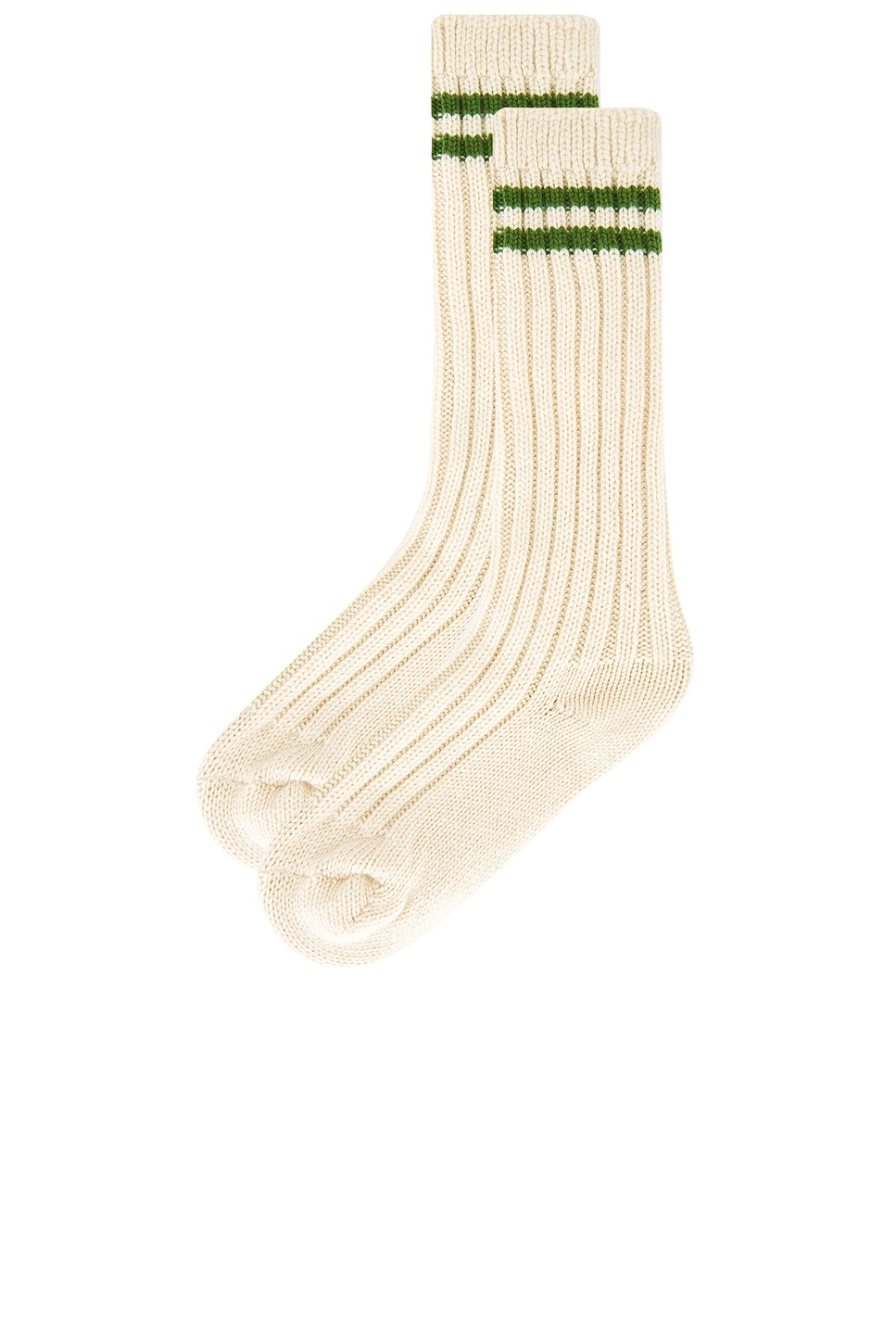 The Elder Statesman Yosemite Rib Tube Sock In White