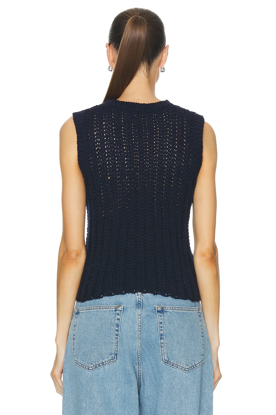 Image 3 of The Elder Statesman Reef Racer Tank Top in Navy