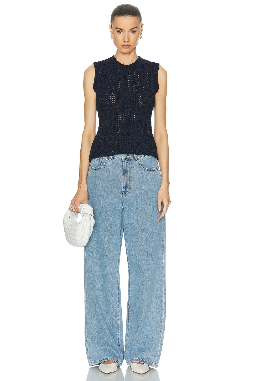 Image 4 of The Elder Statesman Reef Racer Tank Top in Navy