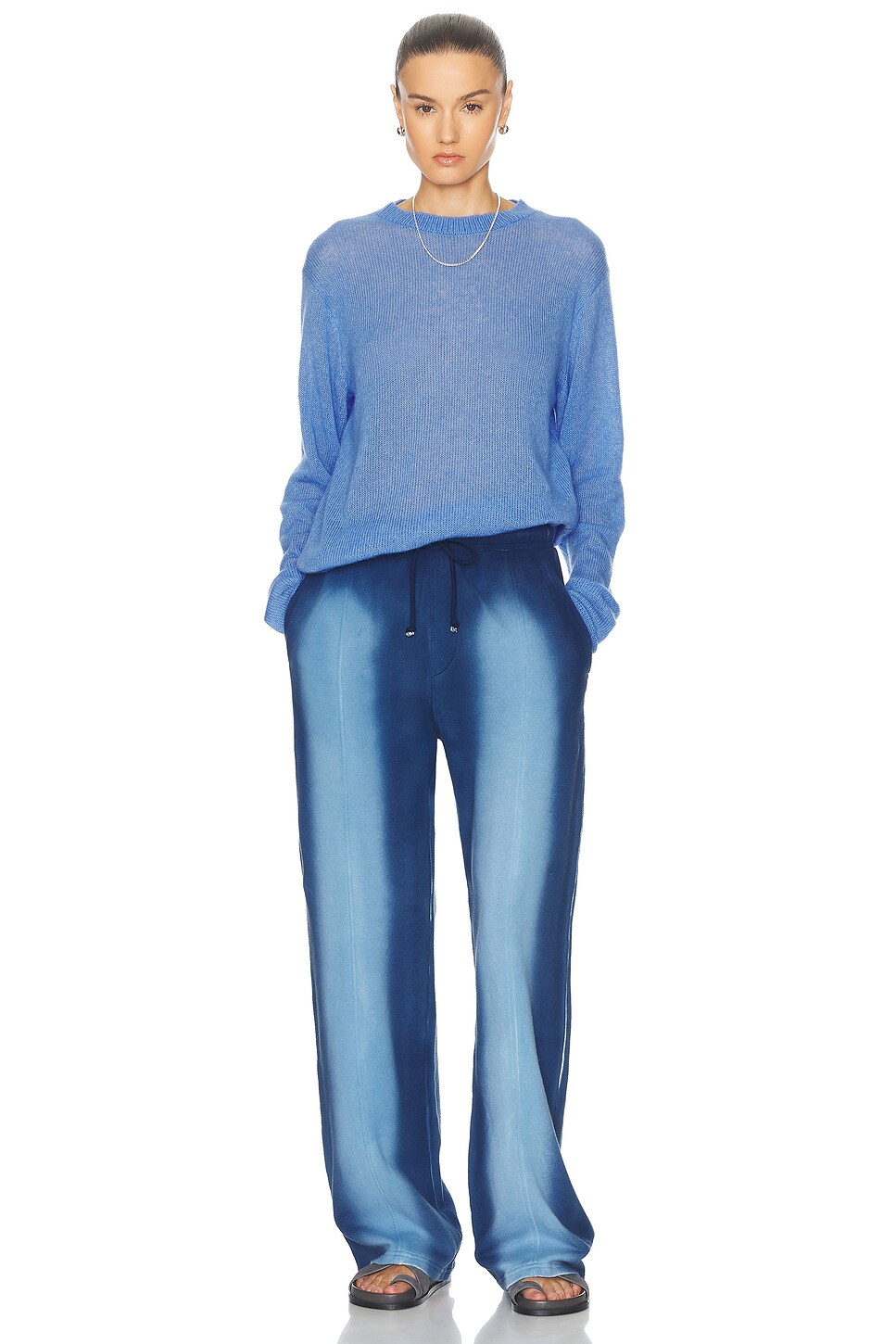 Short De Bain (ou Sweat) The Elder Statesman Nora Shore Stripe - Taille L - 100% Cachemire - Neuf Avec étiquettes