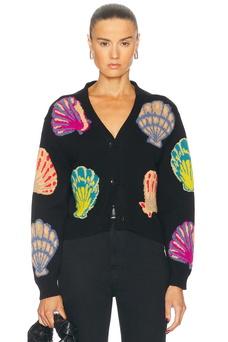 Shell Cardigan in Black