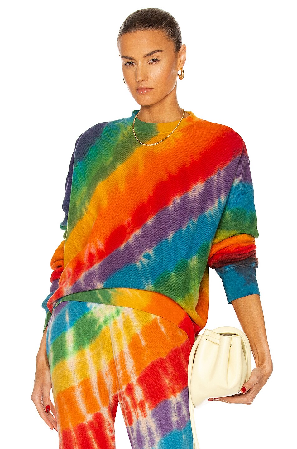 Image 1 of The Elder Statesman Rainbow Void Sweatshirt in Rainbow