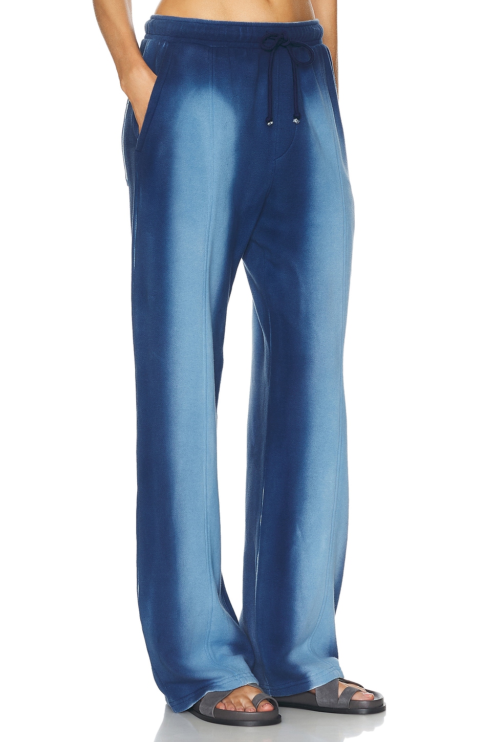 Shop The Elder Statesman Daily Spray Sweatpant In Sea Blue & Crypto Blue