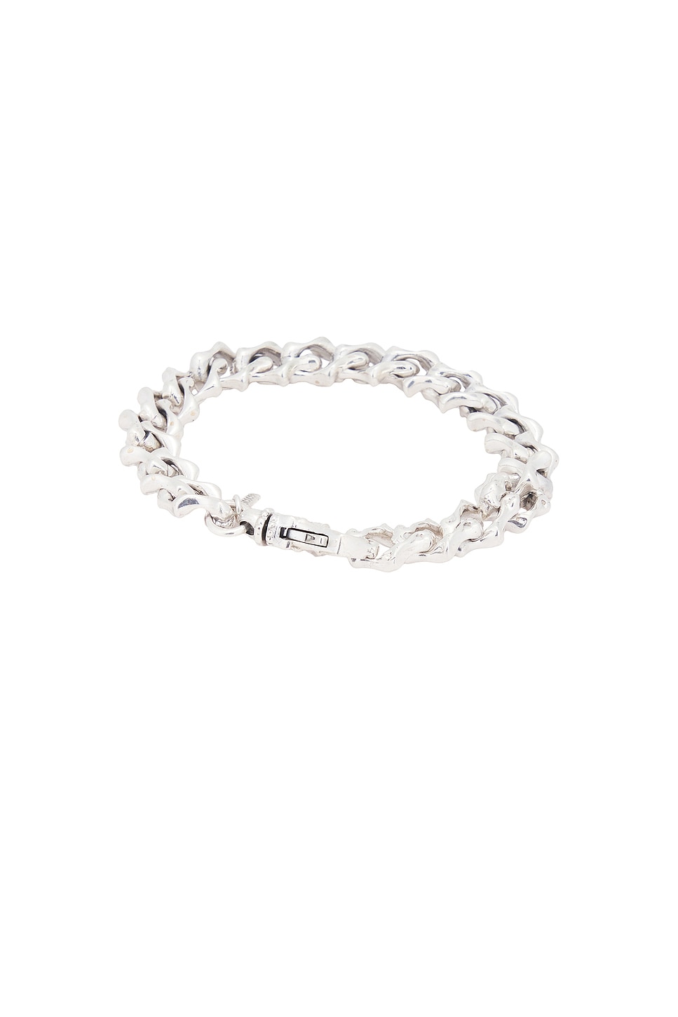 Shop Emanuele Bicocchi Arabesque Chain Bracelet In Sterling Silver