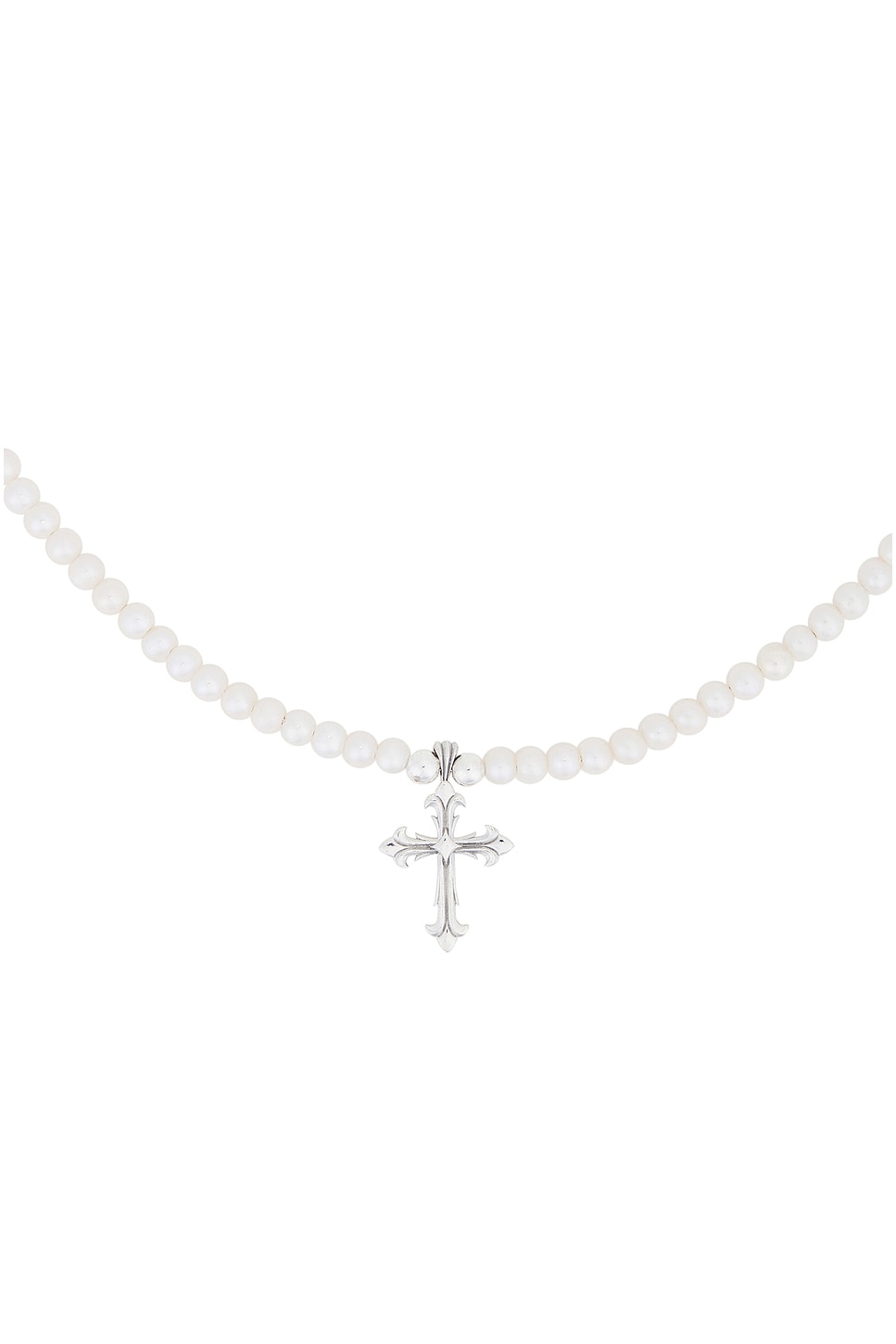 EMANUELE BICOCCHI PEARL NECKLACE WITH CROSS 