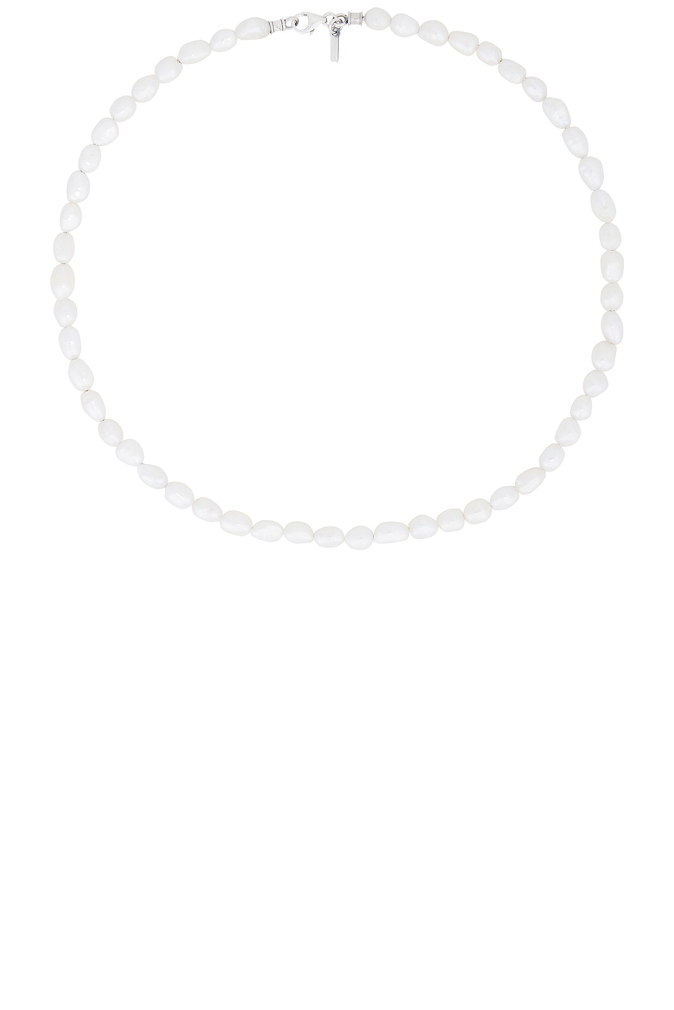 Image 1 of Emanuele Bicocchi Baroque Pearl Necklace in White & Silver