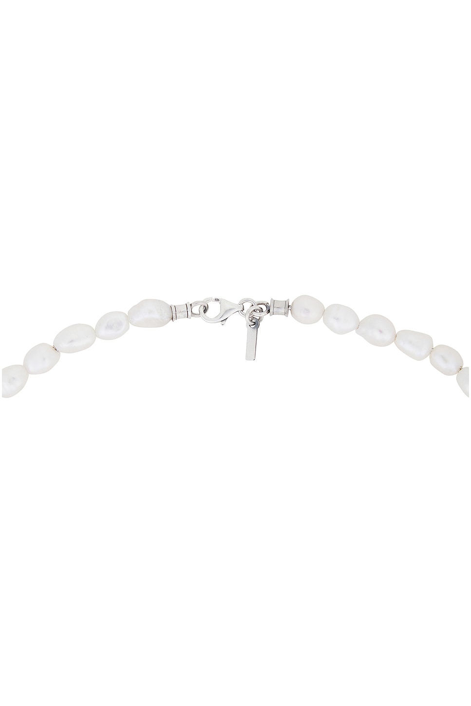 Image 1 of Emanuele Bicocchi Baroque Pearl Necklace in White & Silver