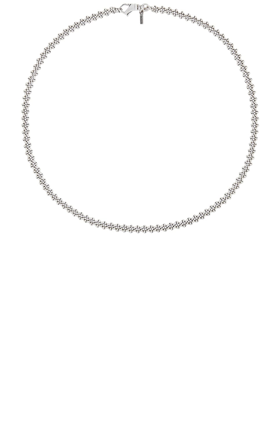 Essential Knotted Chain Necklace in Metallic Silver