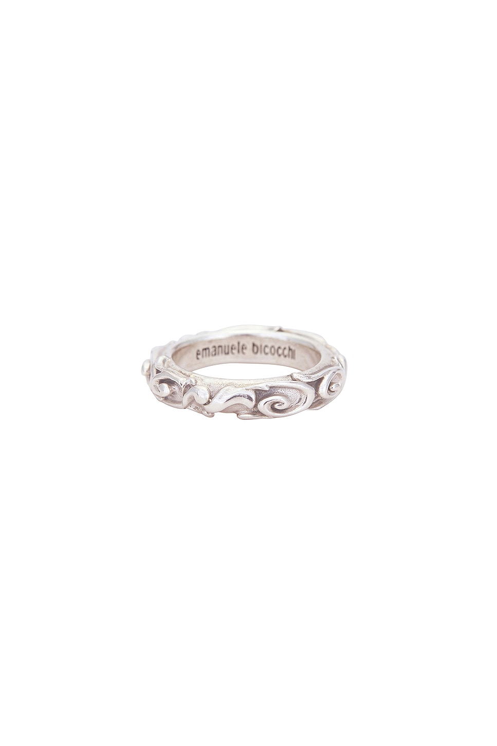Image 1 of Emanuele Bicocchi Arabesque Band Ring in Silver