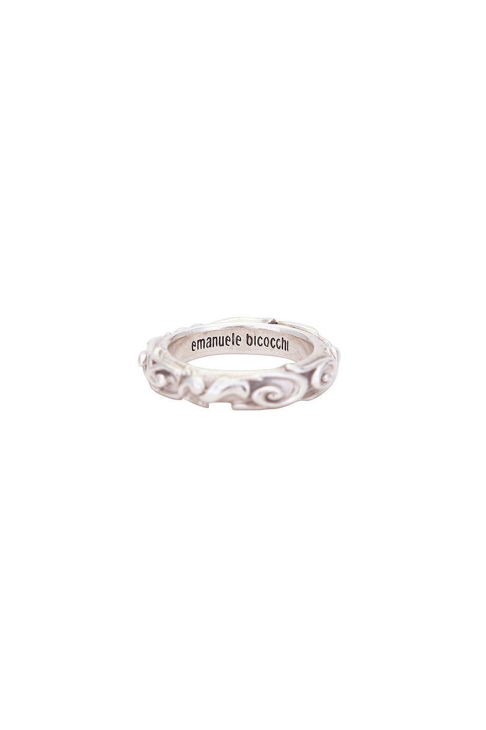 Image 1 of Emanuele Bicocchi Arabesque Band Ring in Silver