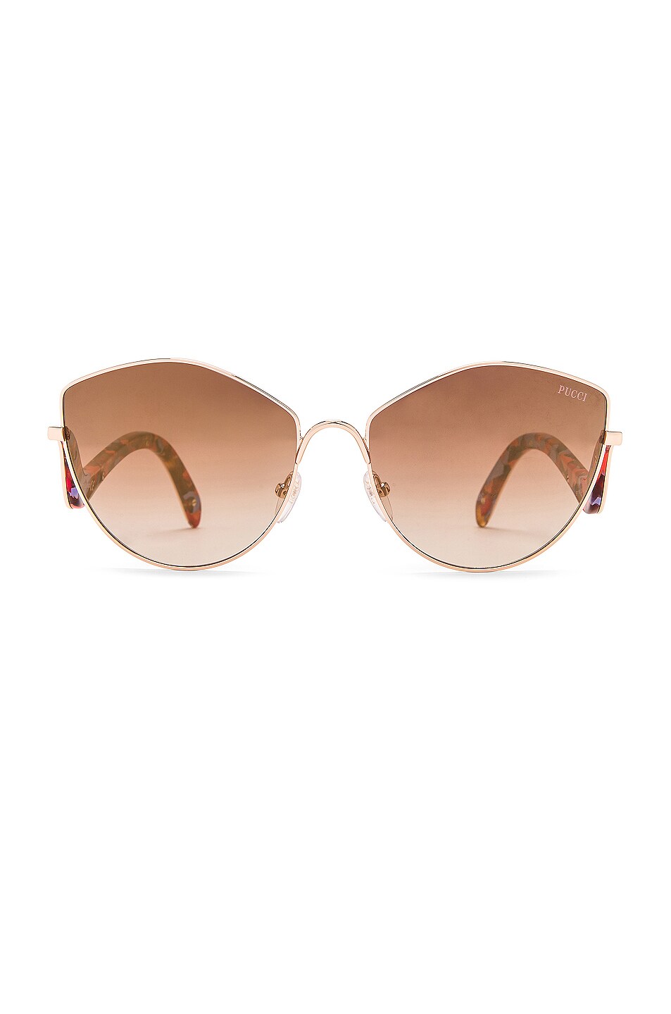 Image 1 of Emilio Pucci Metal Sunglasses in Brown