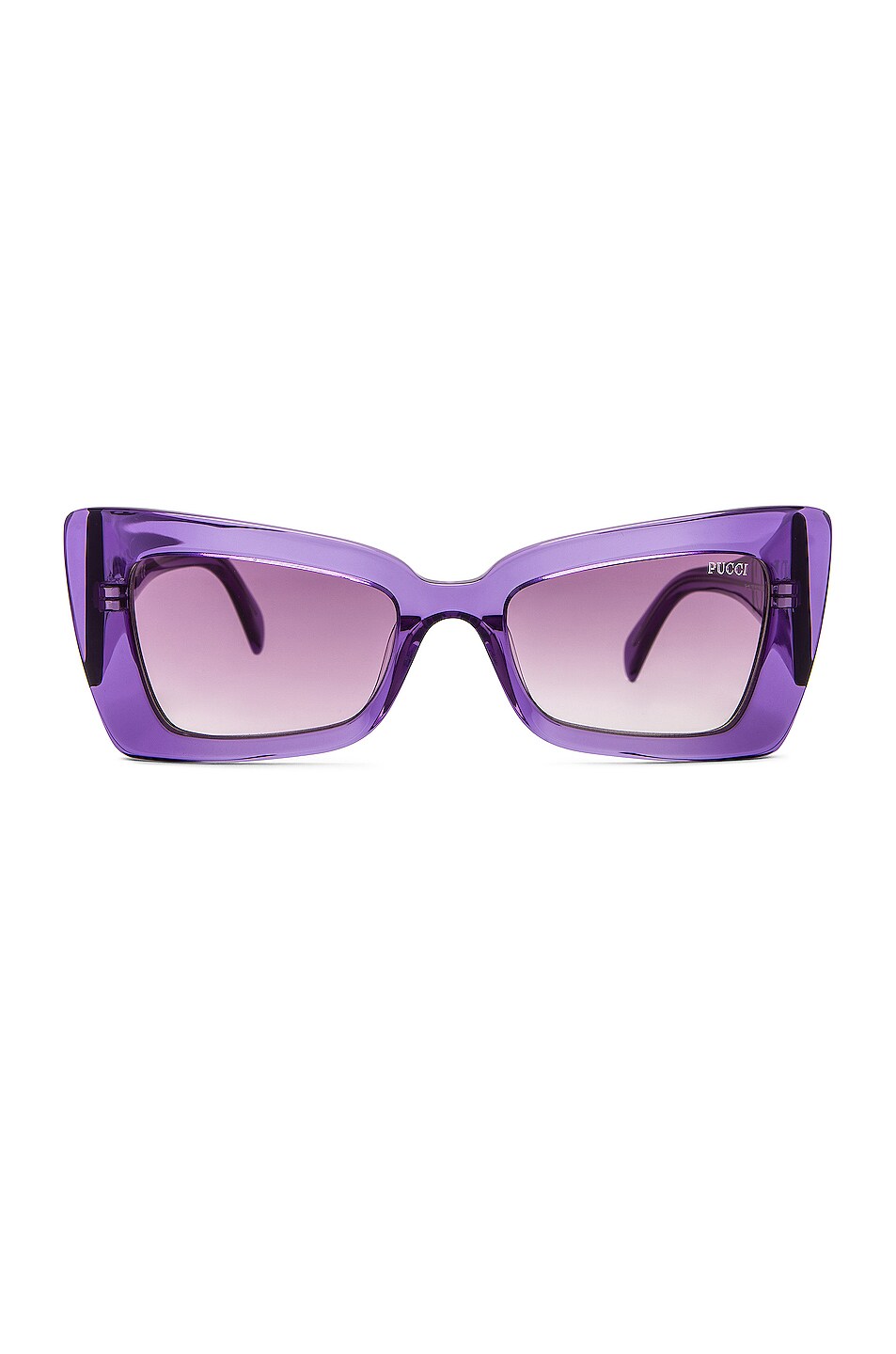 Image 1 of Emilio Pucci Acetate Butterfly Sunglasses in Violet & Pink