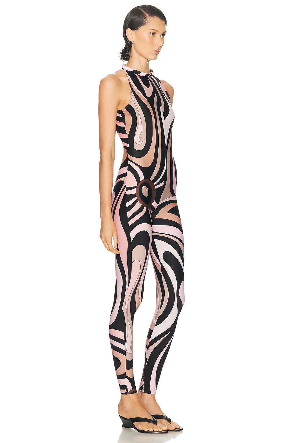 Pucci Sleeveless Catsuit In Black
