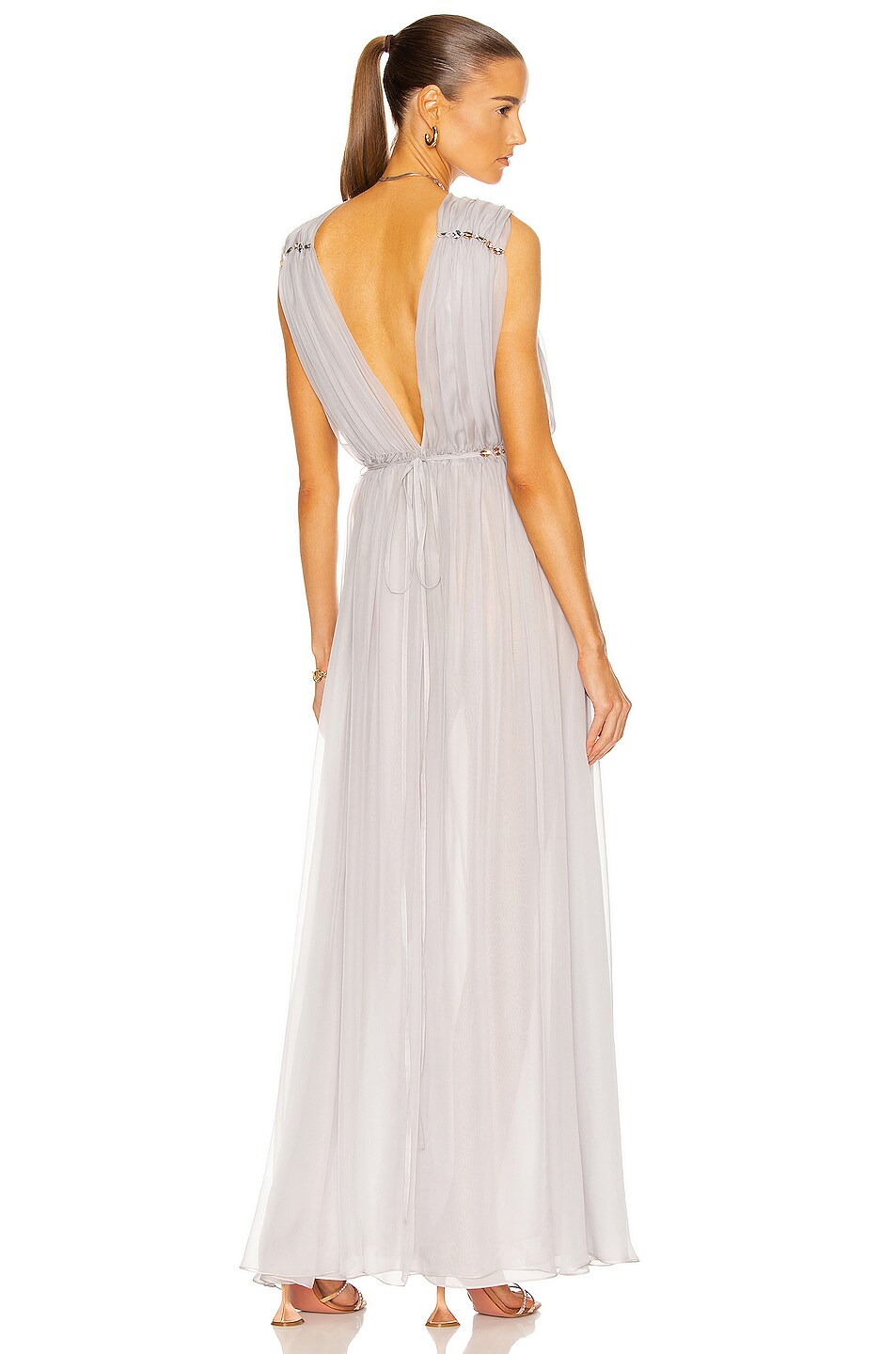 Image 1 of Emilio Pucci Silk Chiffon Dress in Perla