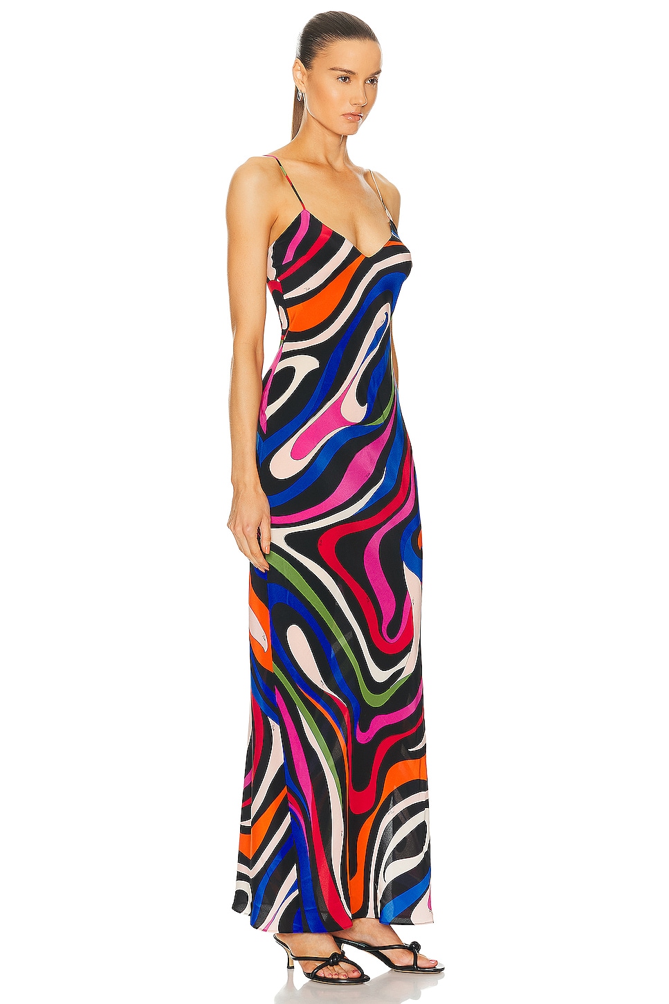 Pucci Crepe De Chine Abito Maxi Dress in Nude