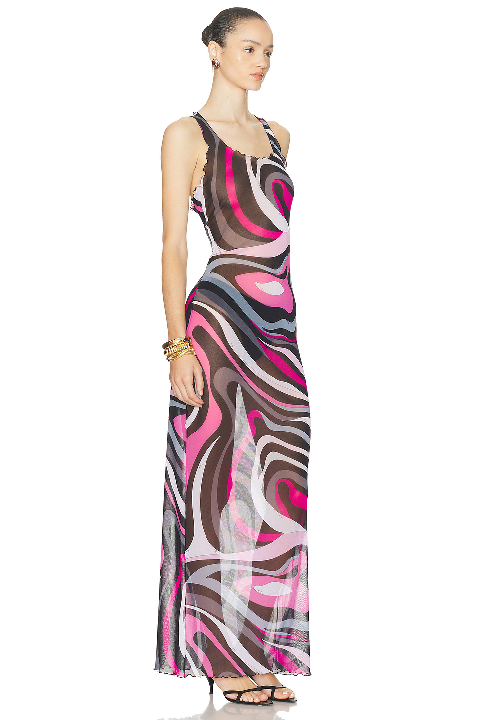 Pucci Long Dress Woman In Multi