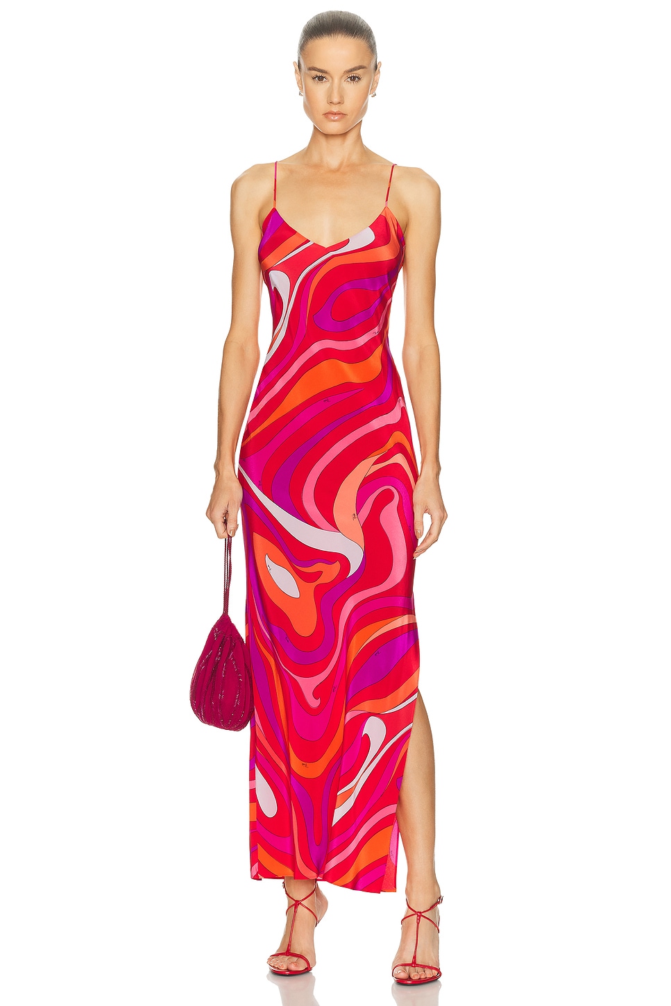 Pucci V-neck Maxi Dress