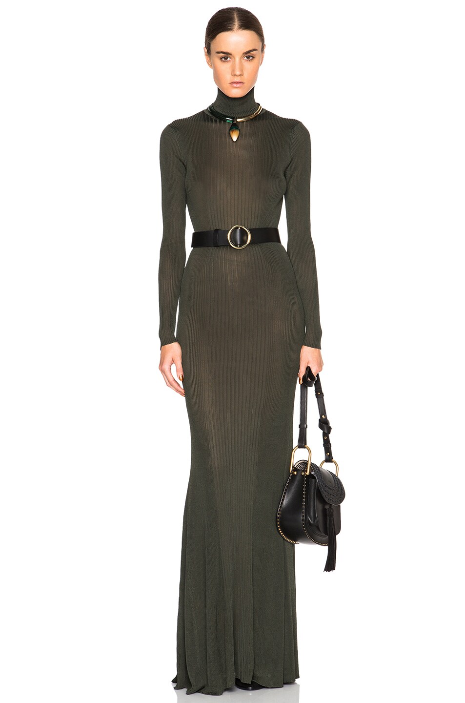 Image 1 of Emilio Pucci Long Knit Dress in Green