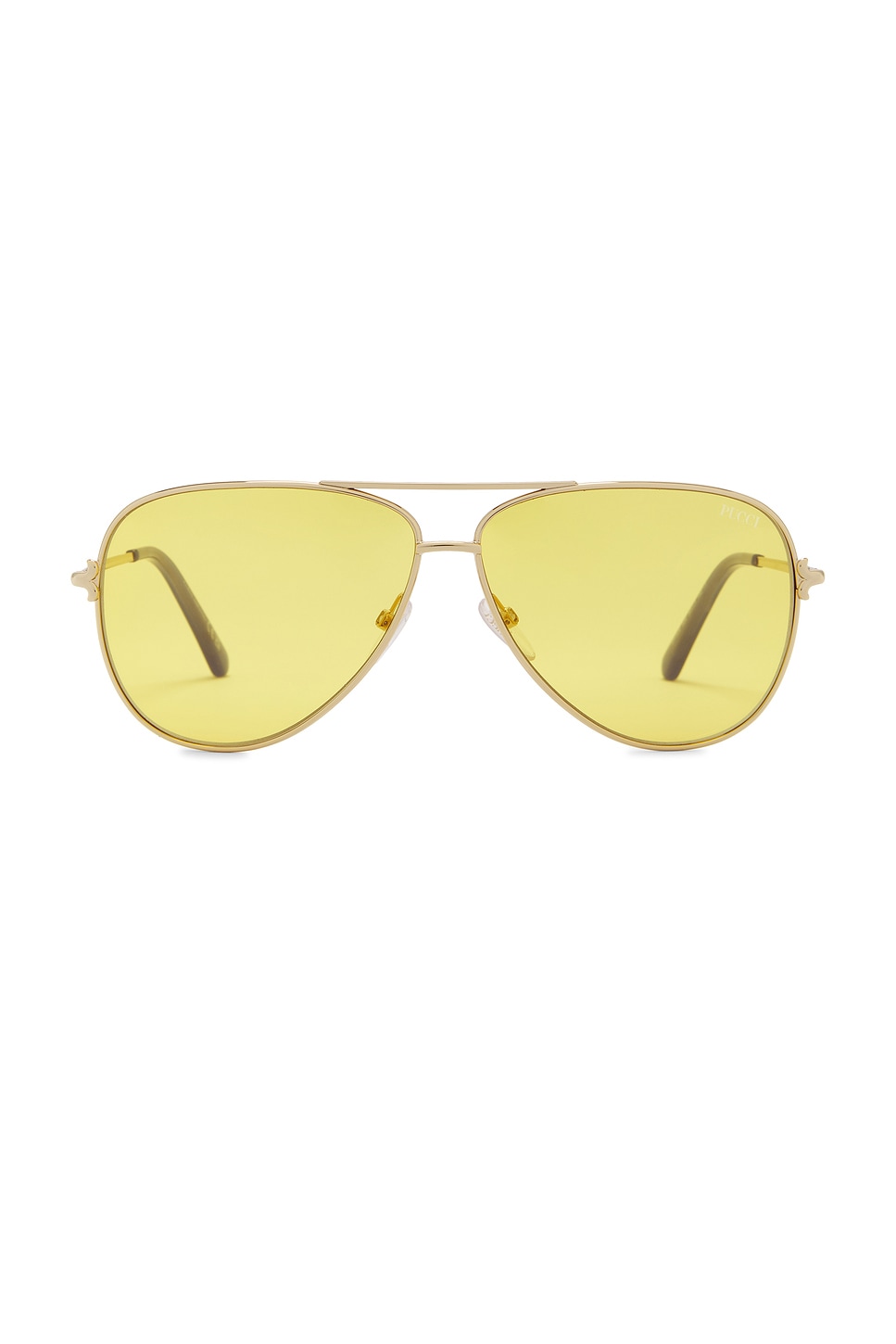 Aviator Sunglasses in Metallic Gold