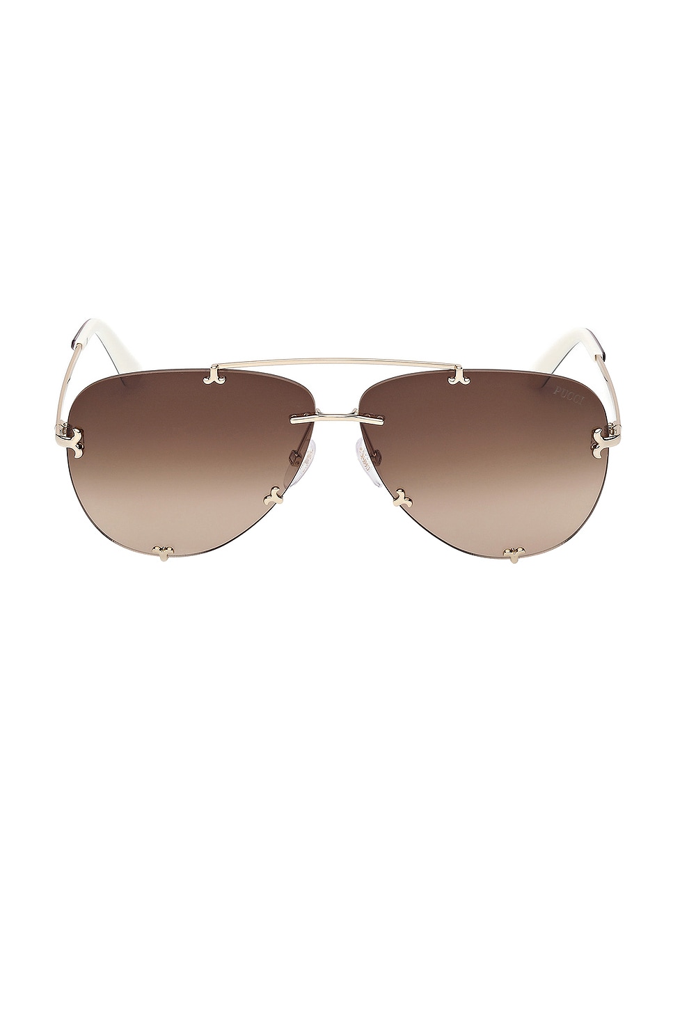 Pilot Sunglasses in Metallic Gold