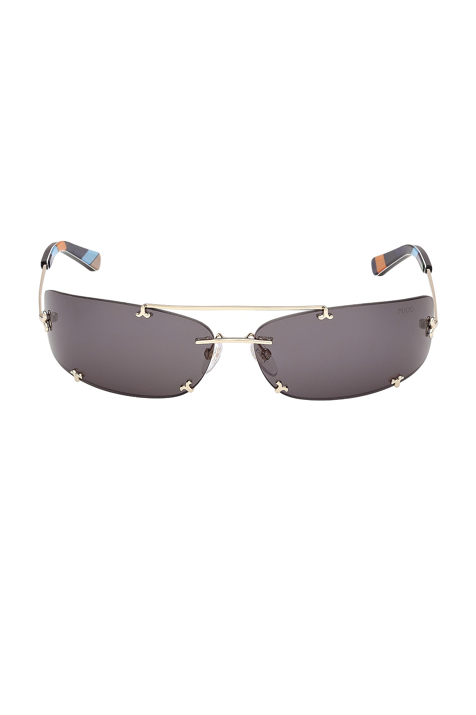 Pucci Rectangular Sunglasses In Gray