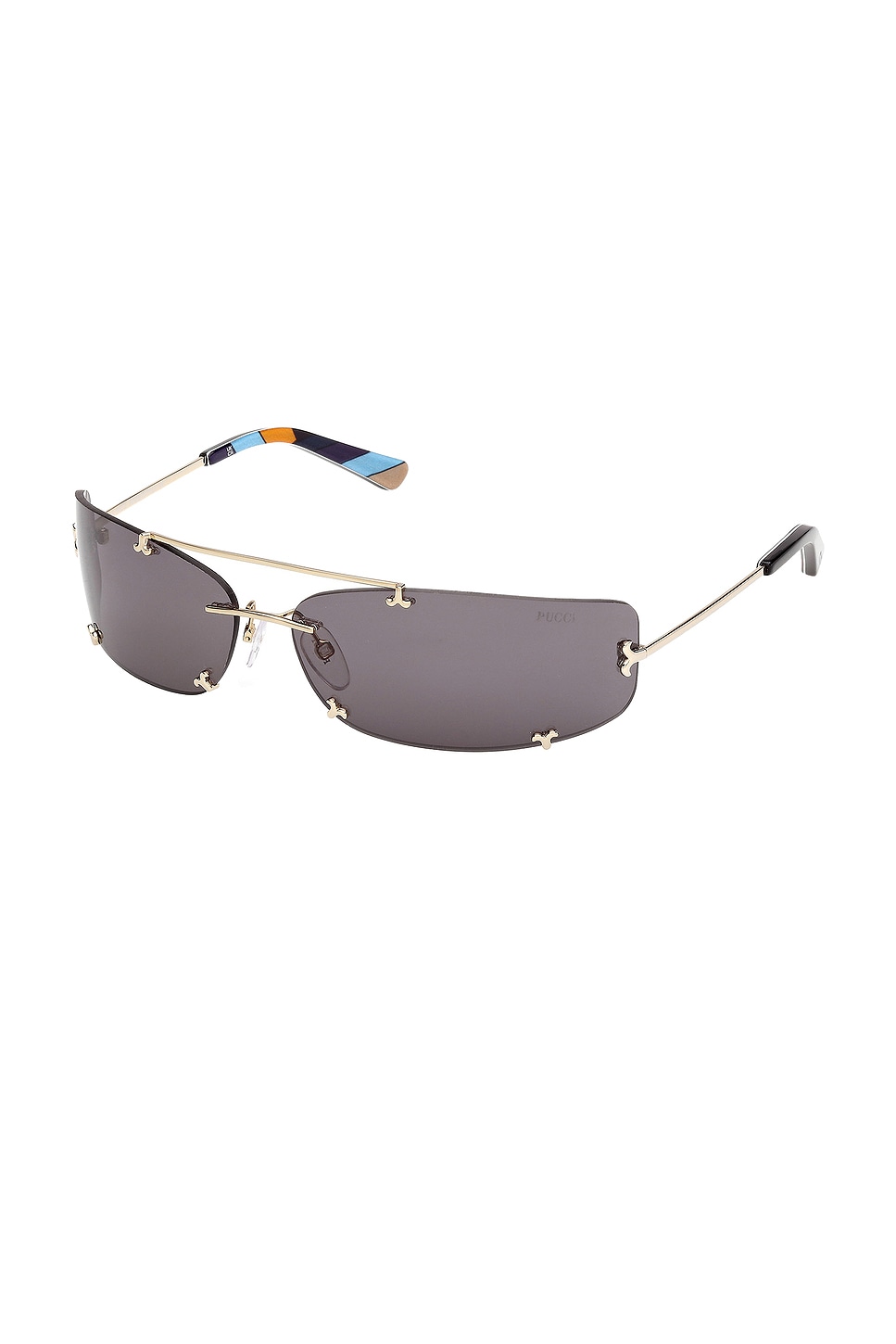 Pucci Rectangular Sunglasses In Gray