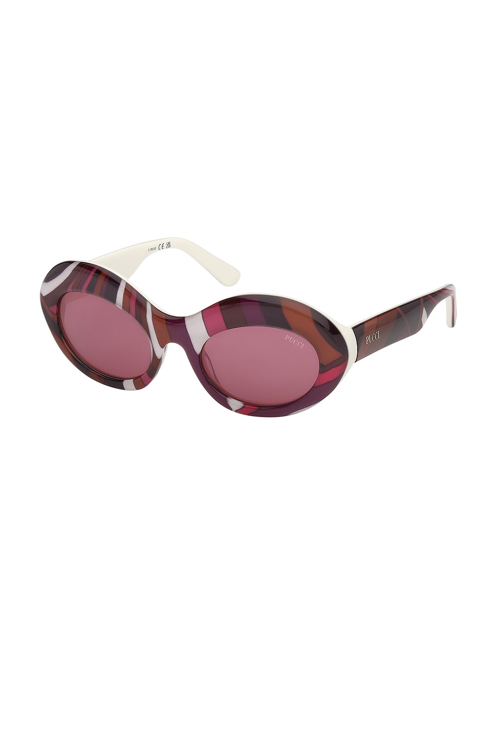 Pucci Oval Sunglasses In Purple