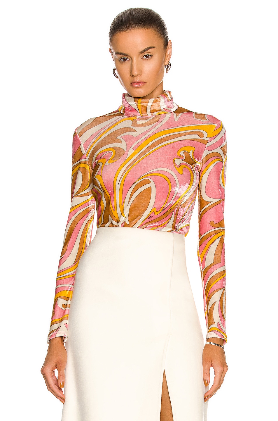 Image 1 of Emilio Pucci Long Sleeve Top in Rosa