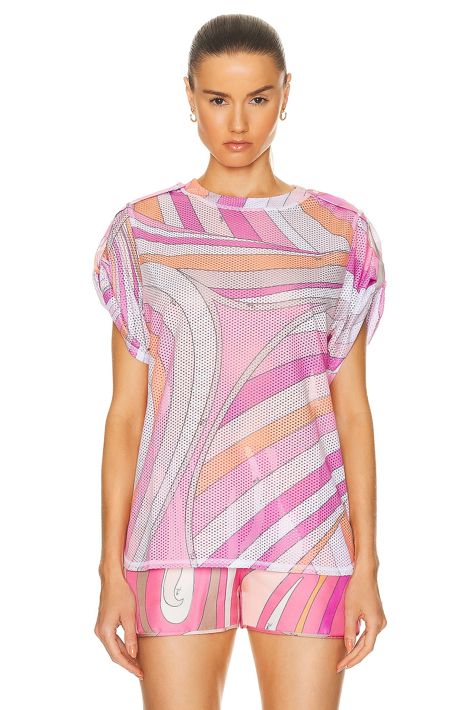 Image 1 of Emilio Pucci Sheer Top in Rosa