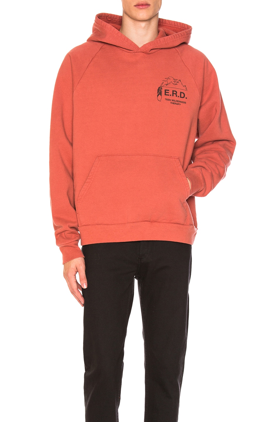 Image 1 of Enfants Riches Deprimes Wilderness Therapy Hoodie in Red in Faded Burgundy