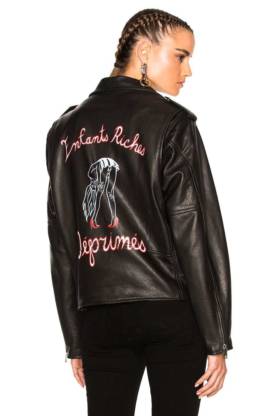 Image 1 of Enfants Riches Deprimes NY Dolls Leather Jacket in Black