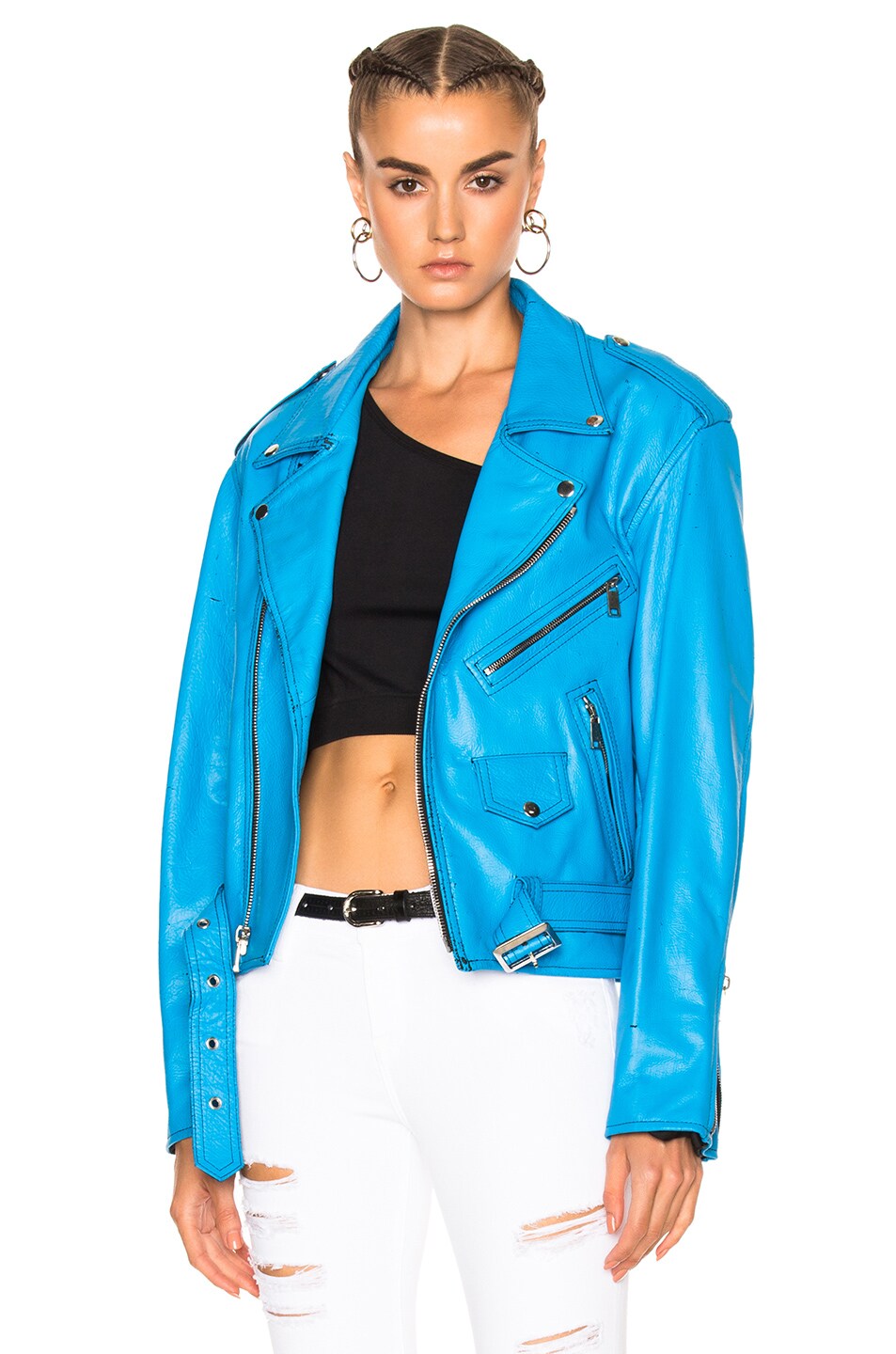 Image 1 of Enfants Riches Deprimes Leather Jacket in Blue
