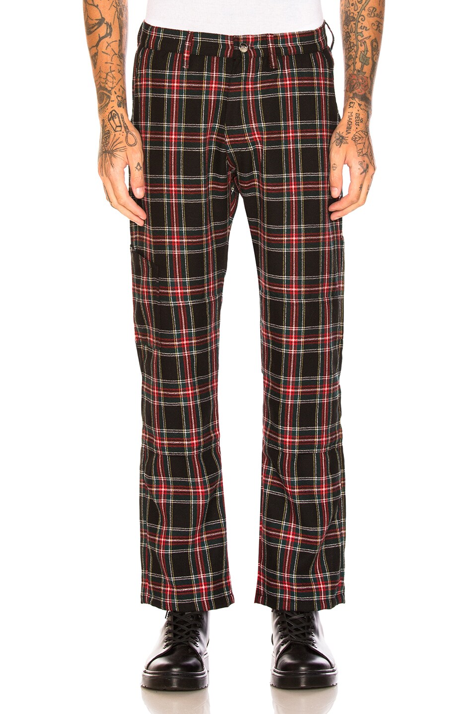 Image 1 of Enfants Riches Deprimes Wool Utility Trousers in Christmas Plaid