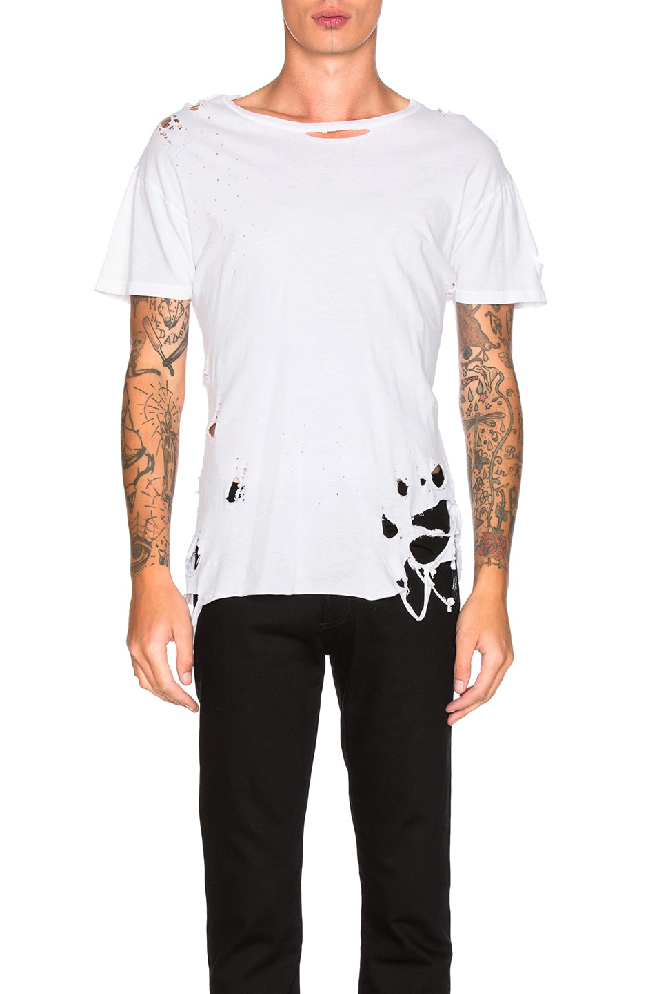 Image 1 of Enfants Riches Deprimes Perfect Shredded Tee in White