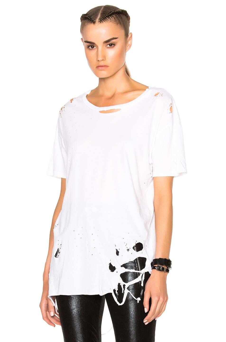 Image 1 of Enfants Riches Deprimes Perfect Shredded Tee in White