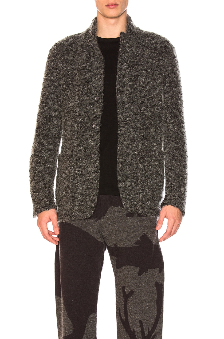 Image 1 of Engineered Garments Knit Blazer in Grey Boucle