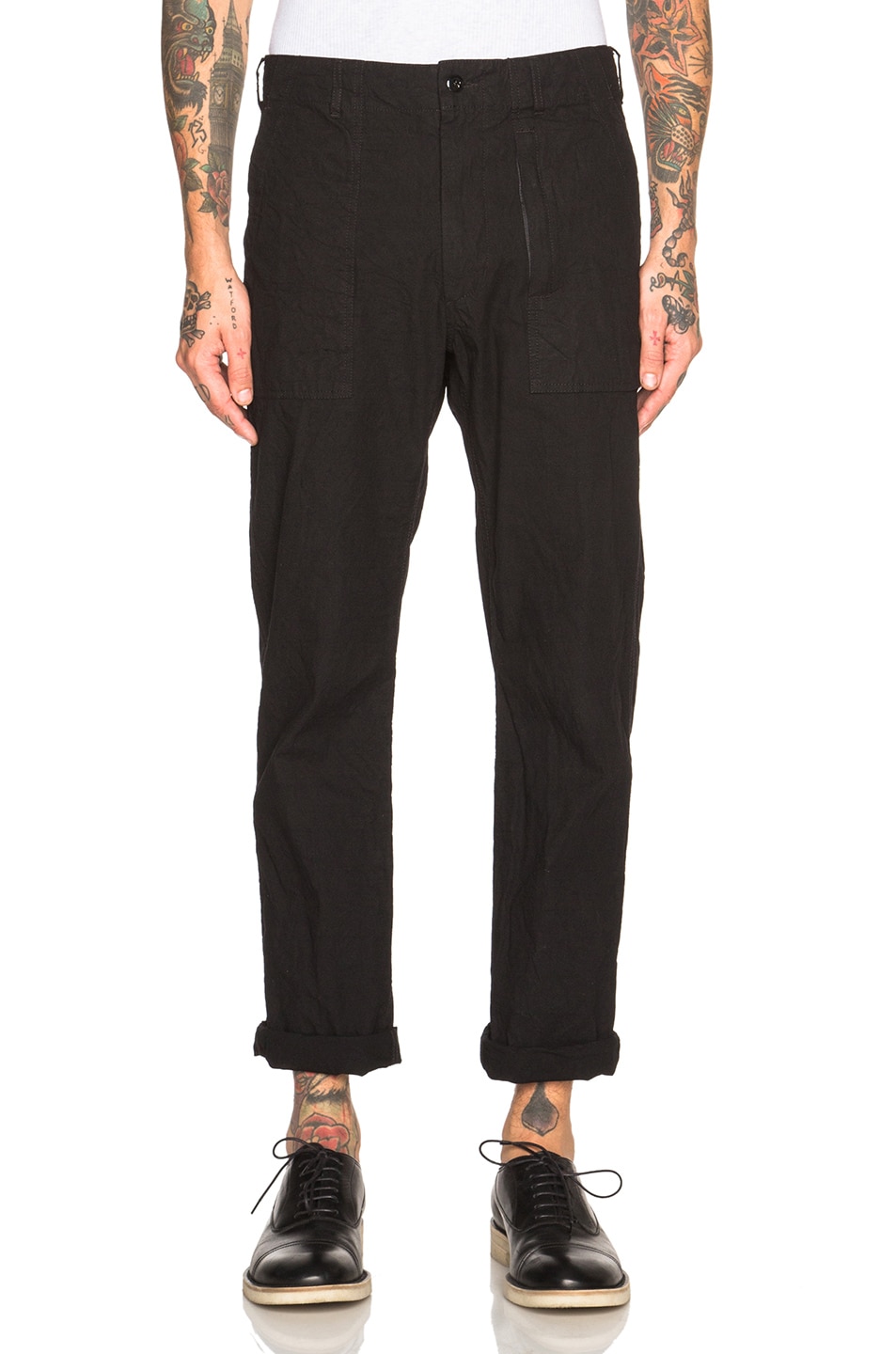 Image 1 of Engineered Garments Fatigue Pants in Black Denim