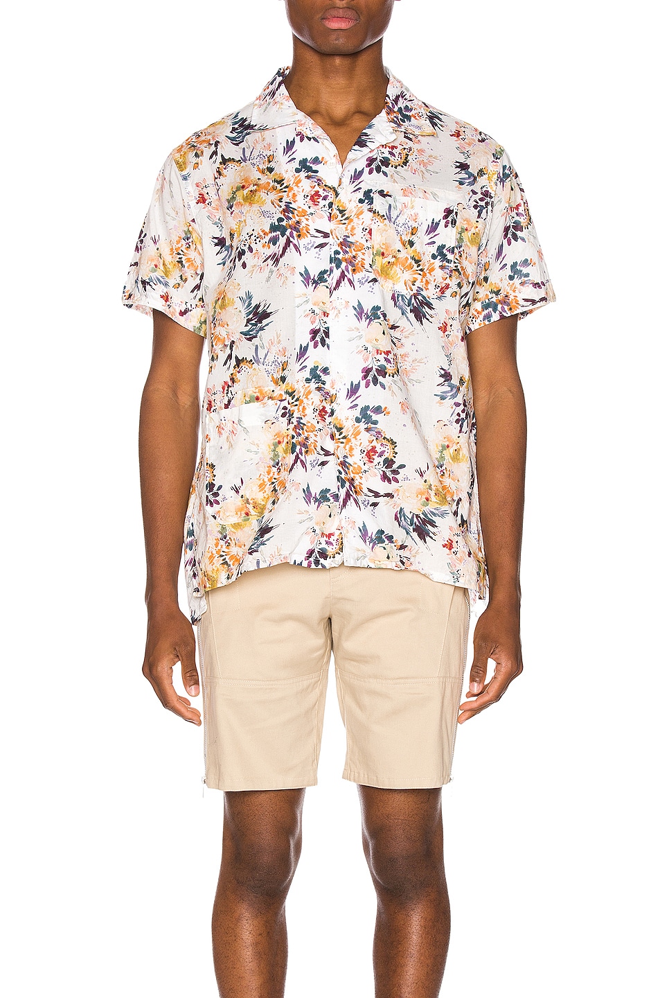 Image 1 of Engineered Garments Camp Shirt Botany Printed Lawn in White