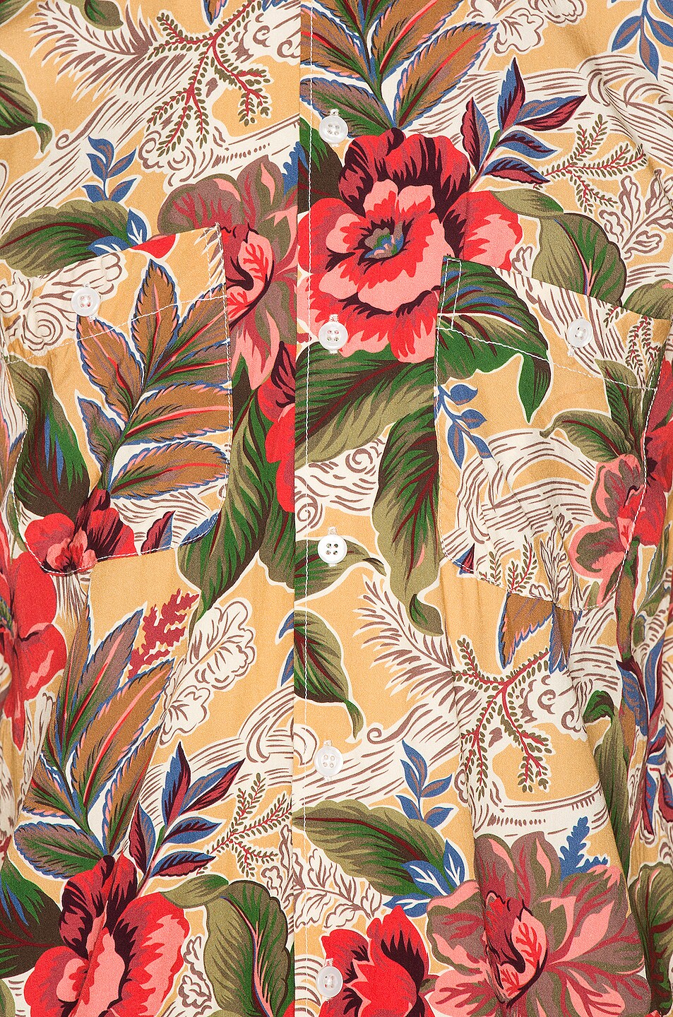 Image 1 of Engineered Garments Classic Shirt in Yellow Floral