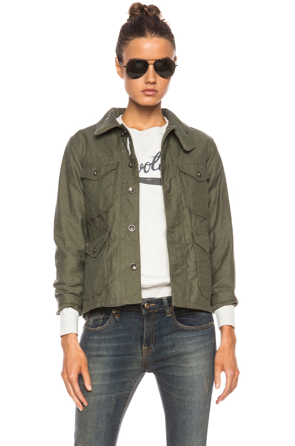 Image 1 of Engineered Garments EUW Nylon-Blend Jacket in Olive