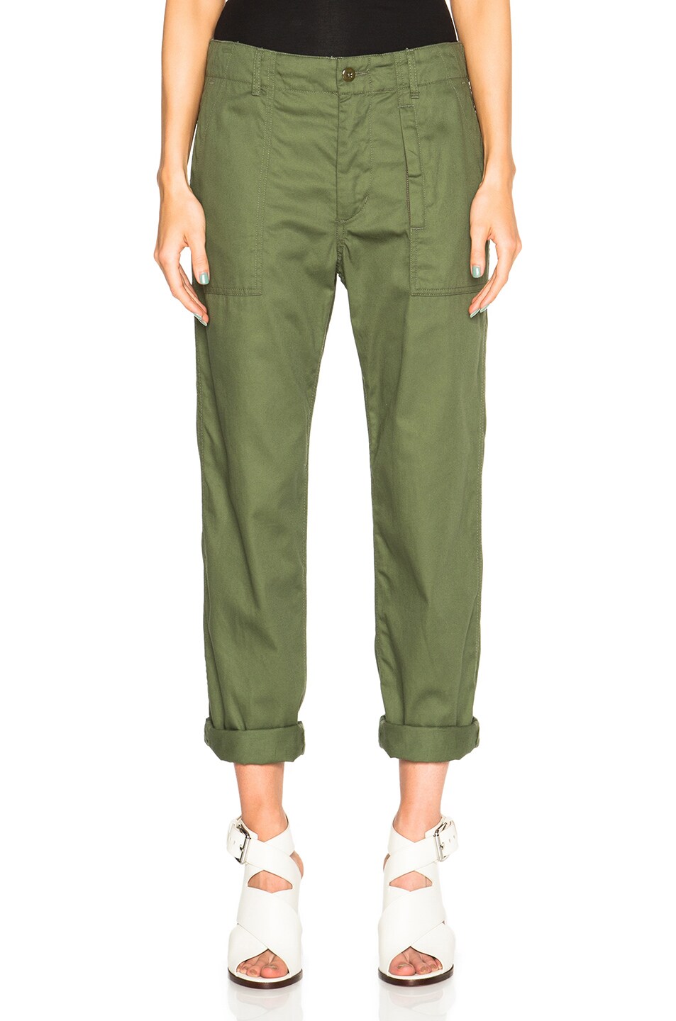 Image 1 of Engineered Garments Fatigue Pants in Olive Twill